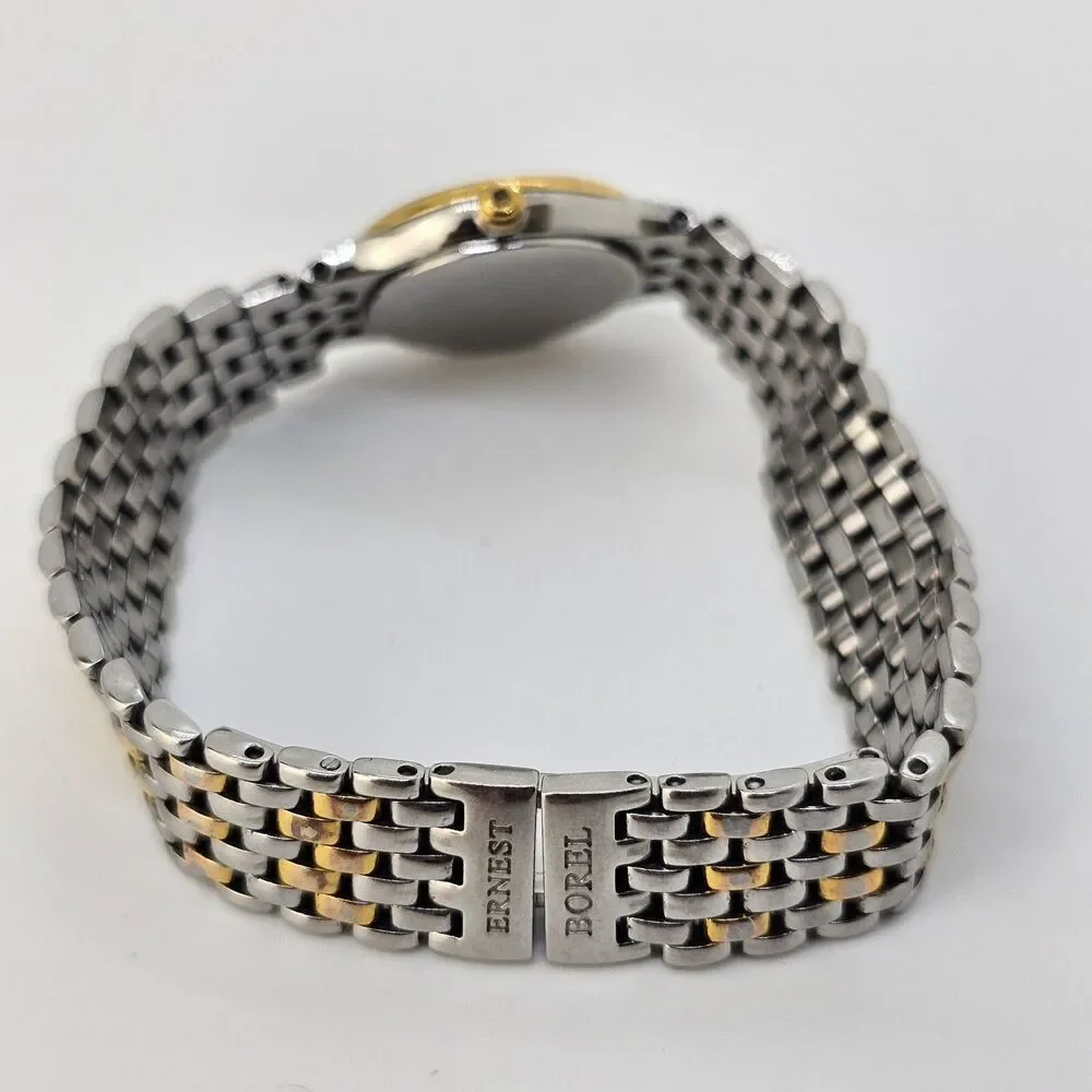 Ernest Borel Women's Watch 21MM Gray Dial Gray Gold Tone Bracelet 6